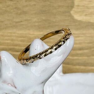 14KYG Moissanite Vintage Art Deco Half Eternity Ring Band